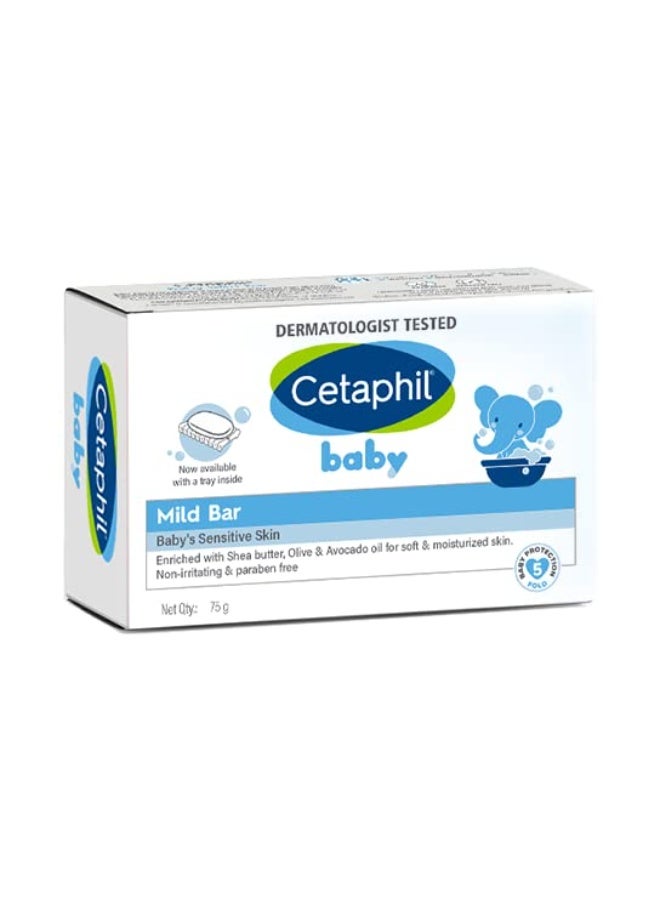 Cetaphil Baby Mild Bar for Face and Body Pack of 3, (75g x 3, Sensitive Skin) - Image 3